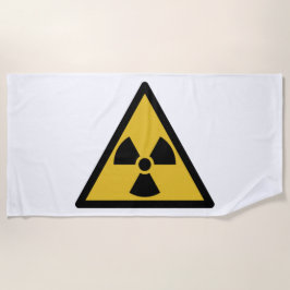 Warnsymbol (Radioaktive Gefahr) Strandtuch