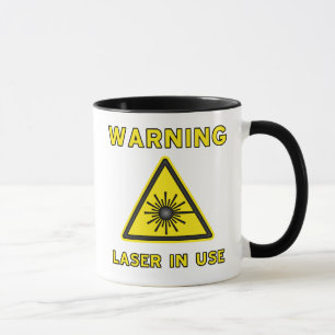 Warnsymbol-Tasse Lasers Tasse