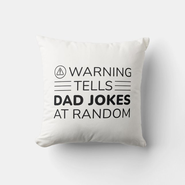 Warntells Vater Witze auf zufällig Kissen (Vorderseite)