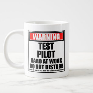 Warntest Pilot hart am Arbeitsplatz stören nicht Jumbo-Tasse