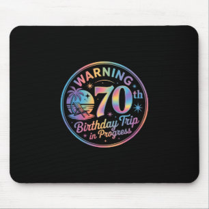 Warnung 70. Geburtstagsreise im Gange Bday 70 Jahr Mousepad