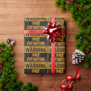 WARNUNG Abgelaufen - Gefährliches Schmutziges Meta Geschenkpapier