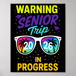 Warnung Abschlussfahrt 2026 - Abitur Urlaub Spaß Poster