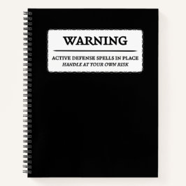 Warnung: Active Defense Zauber Notizbuch