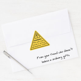 Warnung: Adrenalin Rush Funny Yellow Sticker ⚠