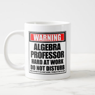 Warnung Algebra-Professor Hart Am Arbeiten Jumbo-Tasse