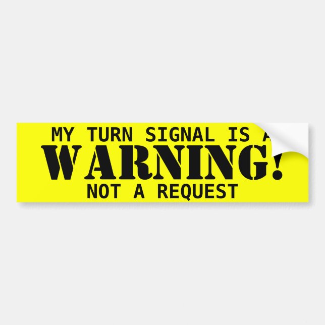 Warnung! Aufkleber Autoaufkleber (Vorne)