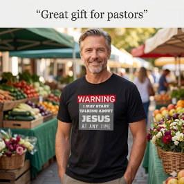 WARNUNG beginnt zu reden über Jesus Funny Christli T-Shirt