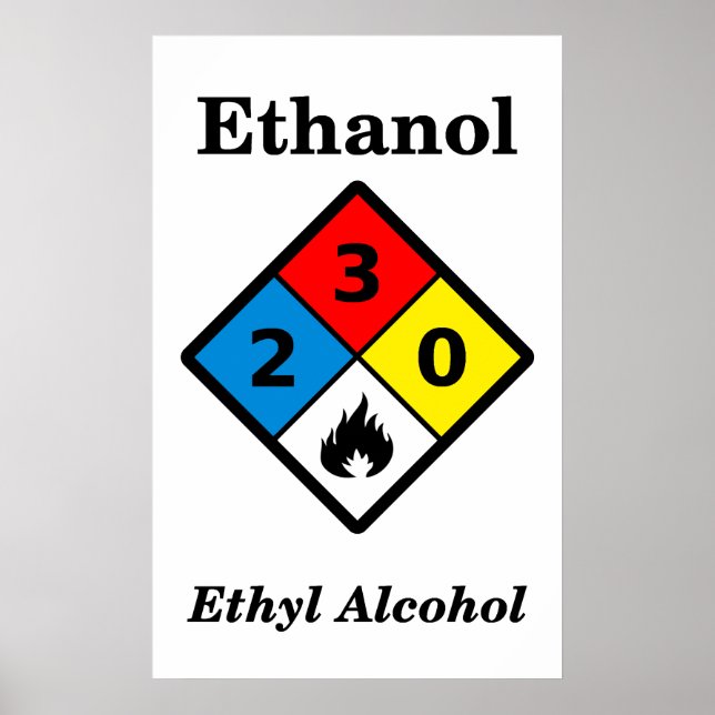 Warnung bei Ethanol MSDS Poster (Vorne)