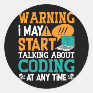 Warnung bei medizinischem Coder: Ich spreche viell Runder Aufkleber