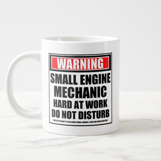 Warnung bei Motoren Jumbo-Tasse (Links)