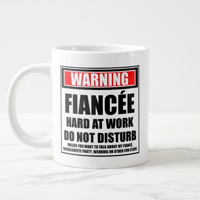 Warnung bei schwer zu arbeitender Versicherung stö Jumbo-Tasse (Links)