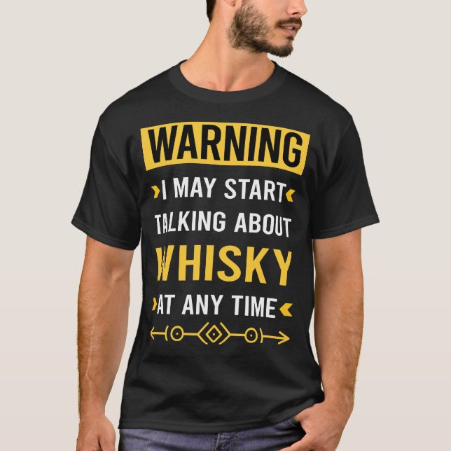 Warnung bei Whisky Whiskey-Degustation T-Shirt (Vorderseite)