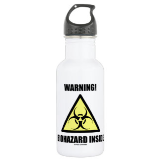 Warnung! Biogefährdung-Innere (Signage-Spaß) Trinkflasche