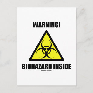 Warnung! Biogefährdung Inside (Biogefährdung unter Postkarte