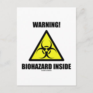 Warnung! Biogefährdung Inside (Biogefährdung unter Postkarte