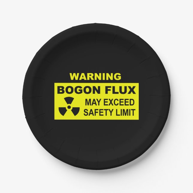 Warnung: Bogon Flux Pappteller (Vorderseite)