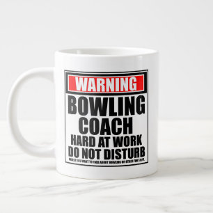 Warnung Bowling-Trainer Hart Am Arbeiten Nicht Stö Jumbo-Tasse