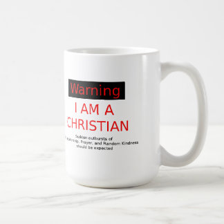 Warnung - christliche weißer Kaffee-Tasse Kaffeetasse