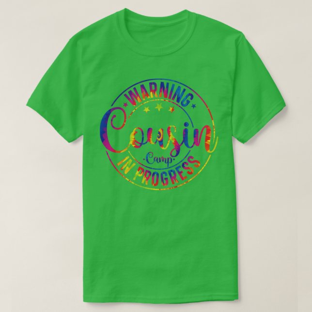 Warnung Cousin Camp in Progress Sommer Camping T-Shirt (Design vorne)