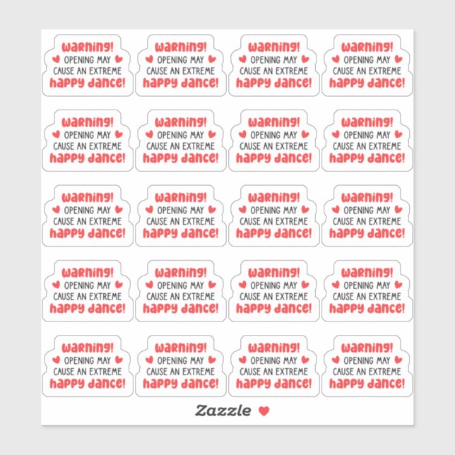 Warnung! Das Öffnen kann zu einem extrem glücklich Aufkleber (Blatt)