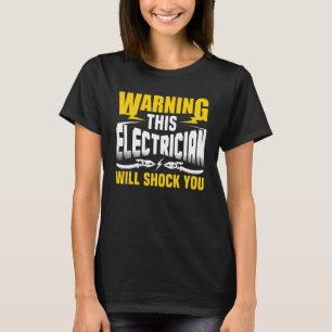 Warnung, dass dieser Elektroräger dich mit Strom e T-Shirt
