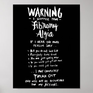 Warnung, dass ich an Fibromyalgie leide - Spaß Fib Poster