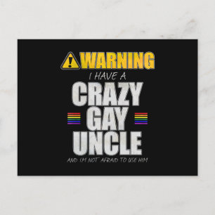 Warnung, dass ich einen verrückten Homosexuellen-O Postkarte
