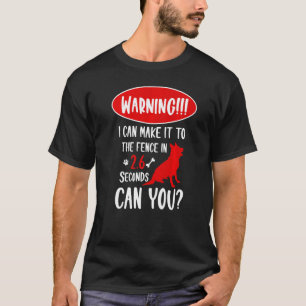 Warnung, dass ich es zum Zaun in deutscher Schrift T-Shirt