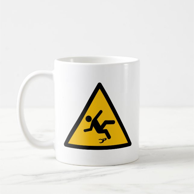 Warnung der Bananenschale Slippery-Tasse Kaffeetasse (Links)