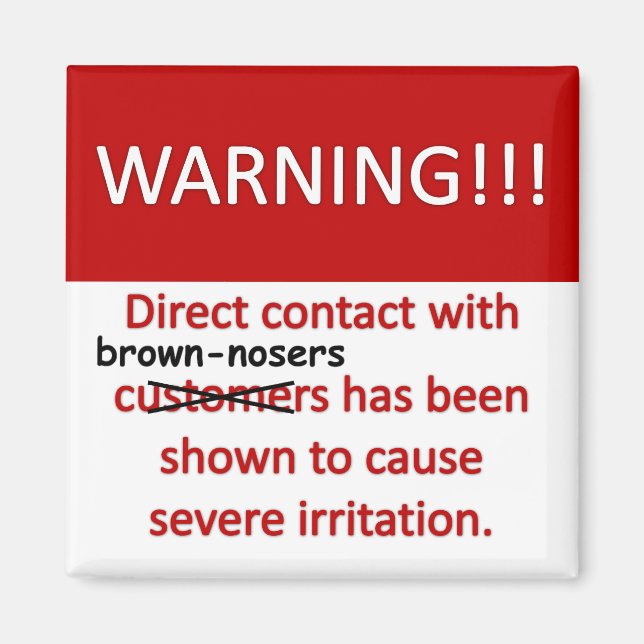 Warnung der braunen Nase Magnet (Vorne)