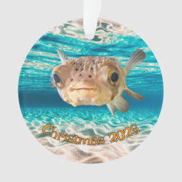 Warnung der Fische: Funny Puffer Fish: Kann unter  Ornament