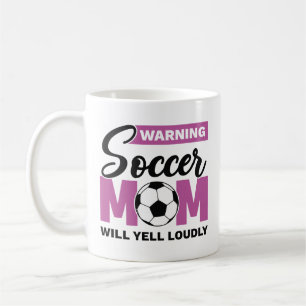 Warnung der Fußball-Mama Will Yell laut Kaffeetasse