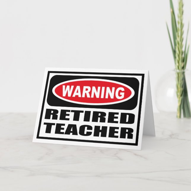 WARNUNG DER Grußkarte "RETIRED LECHER" Karte (Vorderseite)