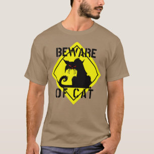 WARNUNG DER KATZE verrückte Katze lustige Schildkr T-Shirt