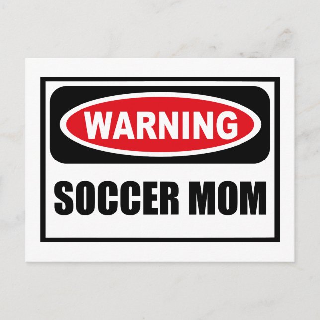 Warnung der SOCCER-MAMA Postkarte (Vorderseite)