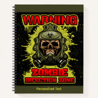 Warnung der Zombie-Infektionszone Notizbuch