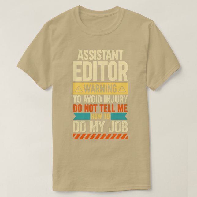 Warnung des Assistenten T-Shirt (Design vorne)