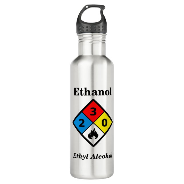 Warnung des Äthanol-MSDS Edelstahlflasche (Vorderseite)