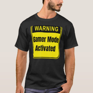 Warnung des Gamer-Modus Aktiviertes Gaming Player- T-Shirt