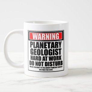 Warnung des Geologen auf dem Planeten Jumbo-Tasse