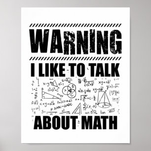 Warnung des Mathematikers   Math Science Gift Poster