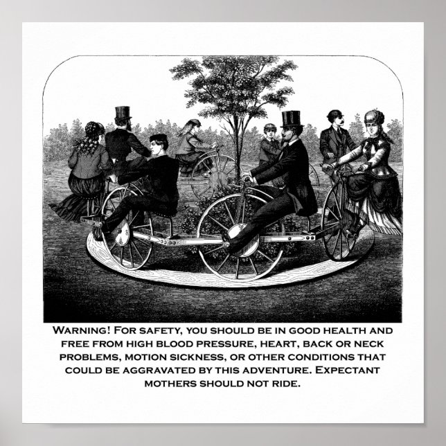 Warnung des Rollers Untersetzer Poster (Vorne)