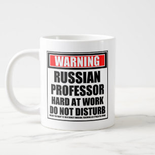 Warnung des russischen Professors bei harter Arbei Jumbo-Tasse