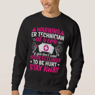 Warnung des Technikers bei der Arbeit Sweatshirt