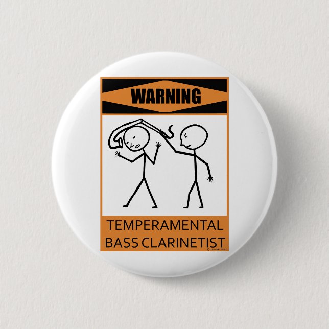Warnung des temporären Bass Clarinetist Button (Vorderseite)