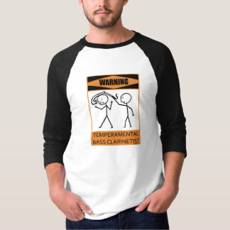 Warnung des temporären Bass Clarinetist T-Shirt