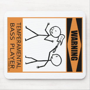 Warnung des temporären Bass-Spielers Mousepad