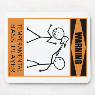 Warnung des temporären Bass-Spielers Mousepad