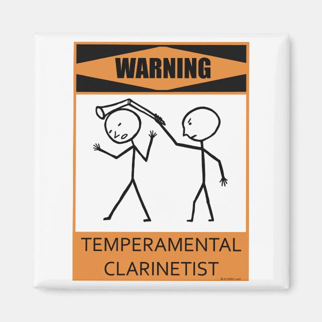 Warnung des temporären Clarinetist Magnet (Vorne)